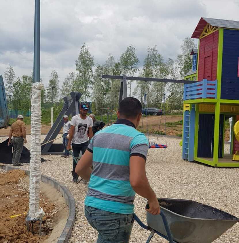 Строительство детской площадки10
